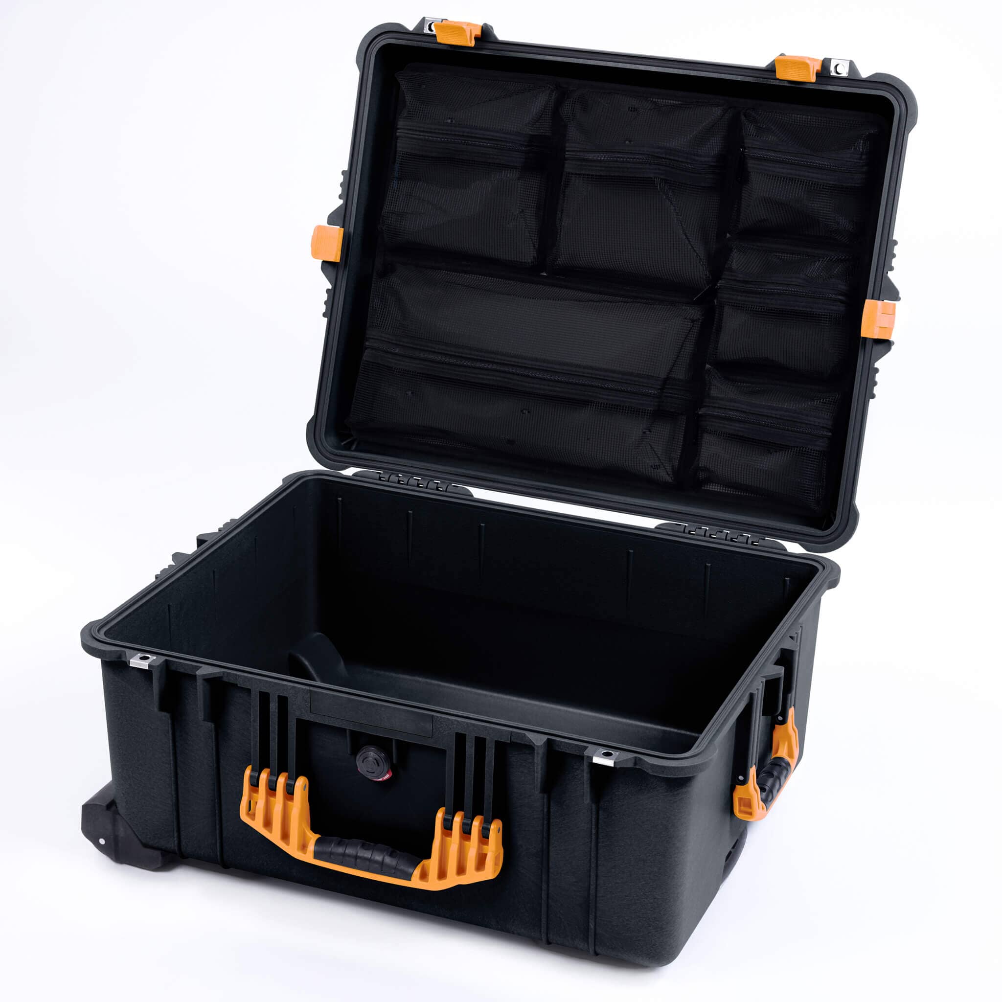 Pelican 1610 Case: Black with Yellow Handles - ColorCase