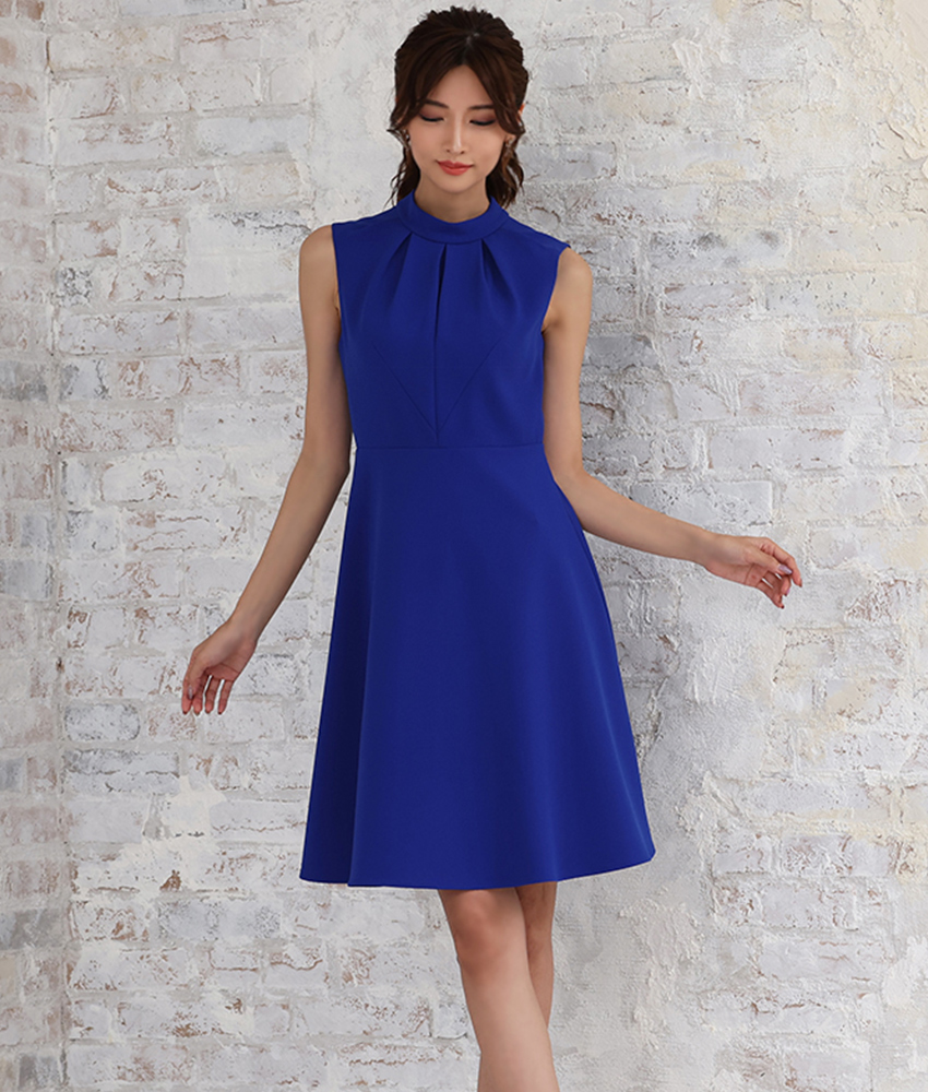 Aラインプチハイネックミニドレス/MIRIN・れお - カラードレス