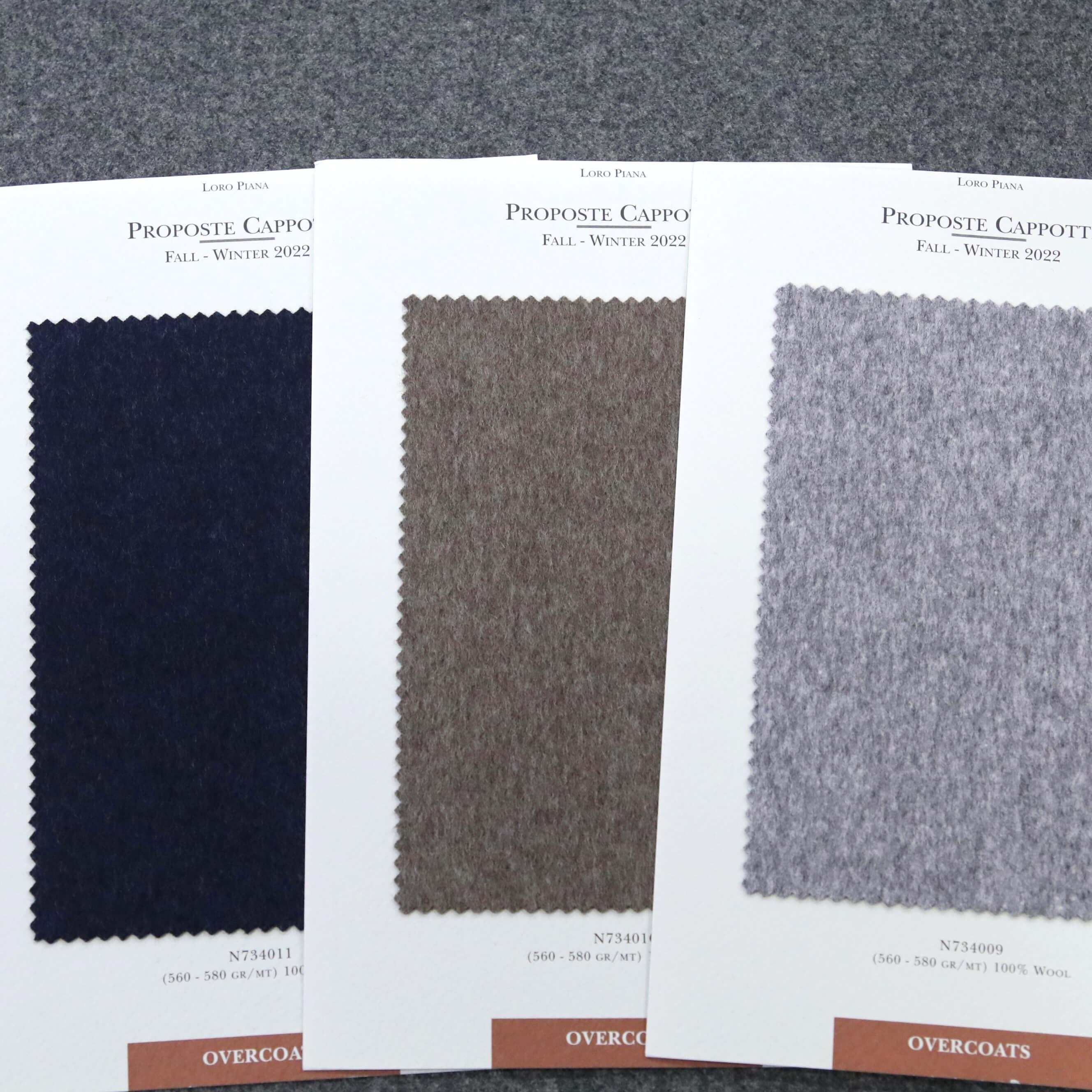 2022年秋冬シーズン 充実のコート生地たち LORO PIANA&PIACENZA