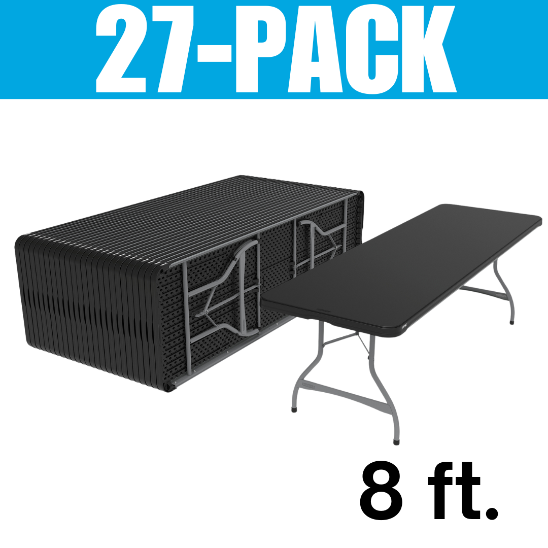 Lifetime 880462 Black 8' Table 27-Pack on Sale with Free Shipping