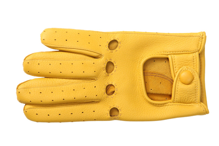 メローラ メンズ手袋◇ディアスキンドライビンググローブ◇イエロー