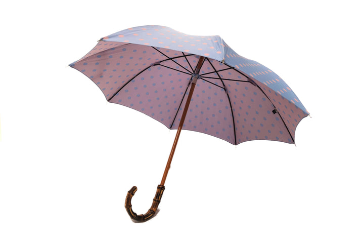 マリアフランチェスコ ◇ レディース長傘 ◇ ライトブルー×ピンク