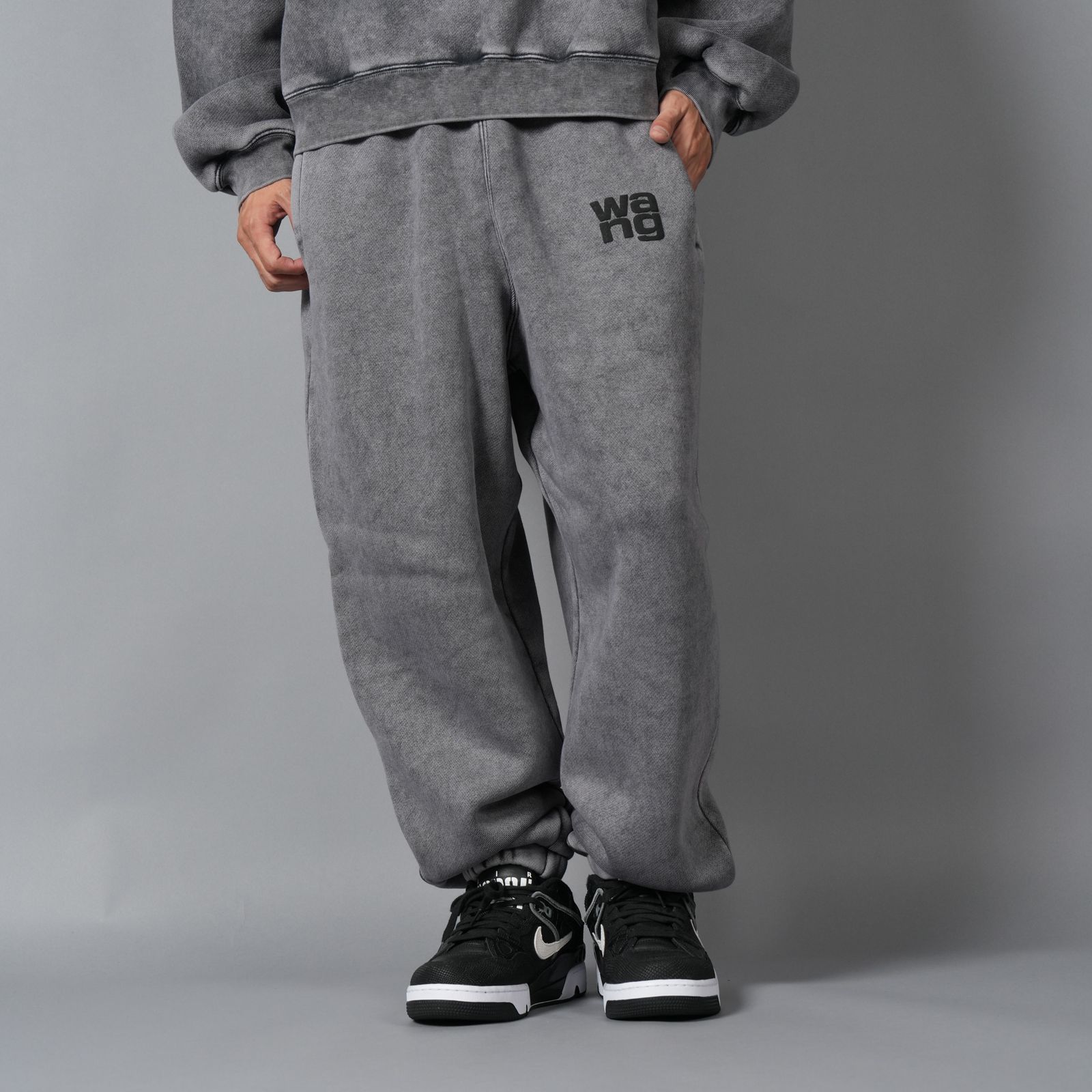 alexander wang - ESSENTIAL TERRY CLASSIC SWEATPANT PUFF PALINT