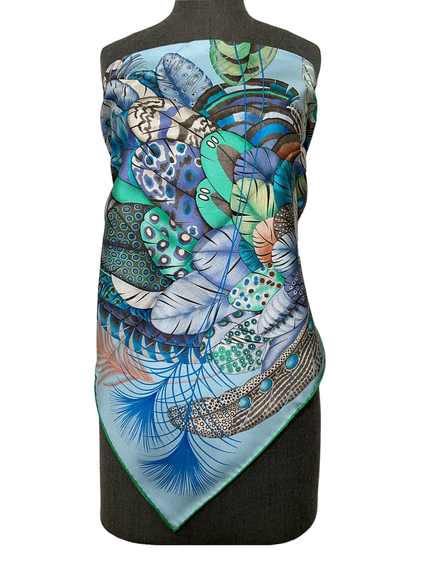 HERMES Plumes En Fete Silk Scarf 90 - Consigned Designs