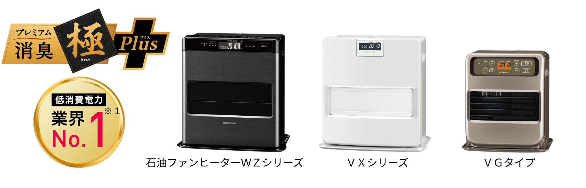 業界No.1の低消費電力モデルを含む石油ファンヒーター2025年モデルを8