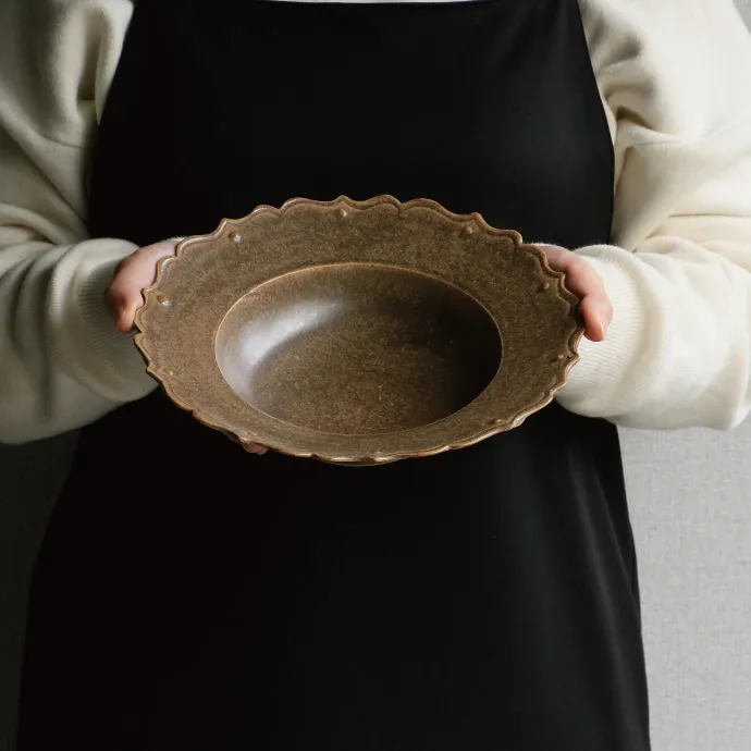 音喜多美歩 レースリムボウル 茶 | 【公式】コスモス食品のオンライン