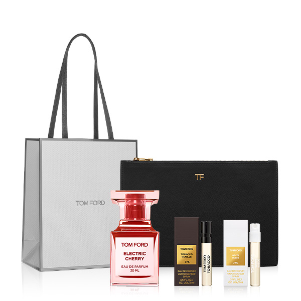 TOM FORD ホワイトスエード & エレクトリックチェリー 2本セット鏡付き