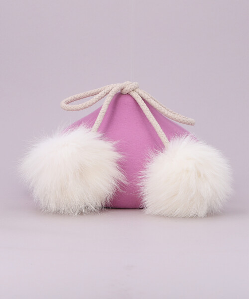 ポンポン付きとんがりベレー CA4LA Atelier Mad PON PON PON PON