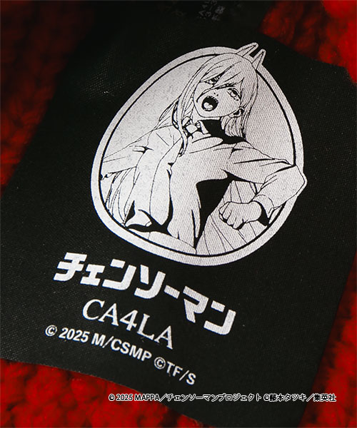 チェンソーマン x CA4LA KNITCAP(ONESIZE RED): ニットキャップ帽子