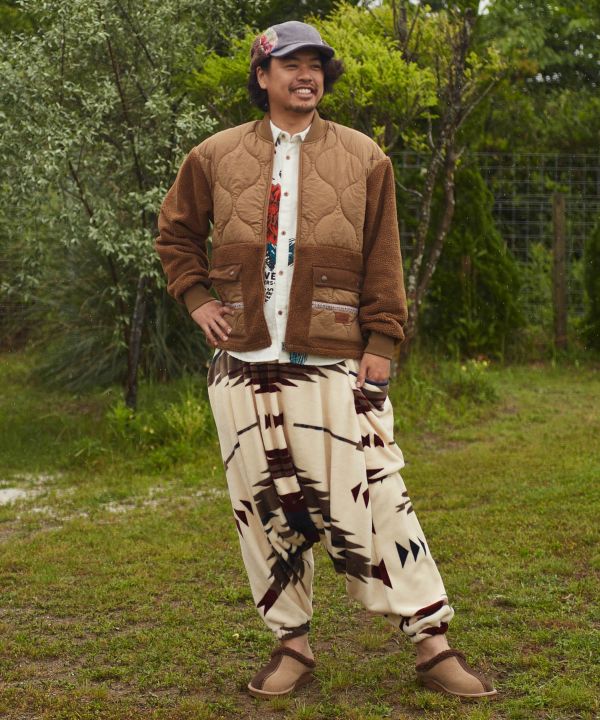 着る毛布】ノマディサルエルパンツ《NOMADY》(SKY STONE