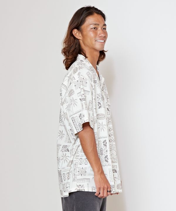 トラデタパアロハメンズシャツ【TWO PALMS】(M NAVY): 『Kahiko(カヒコ