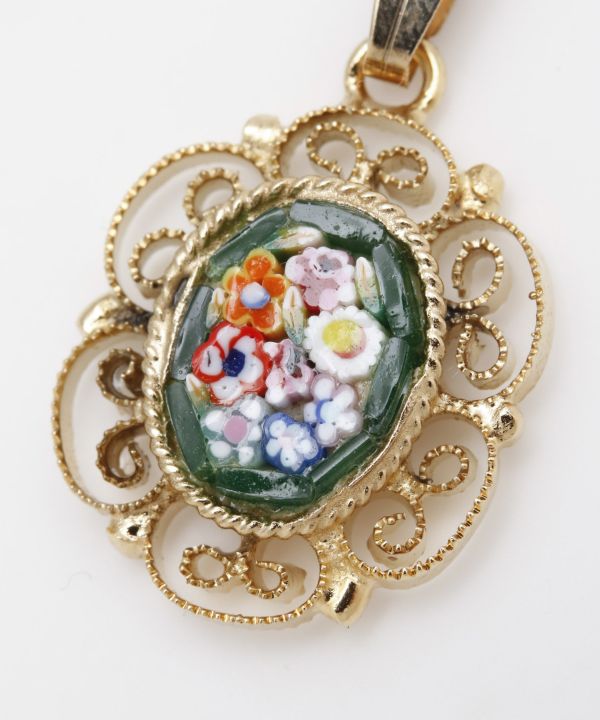 ベネチアンガラス】モザイクペンダントトップ(ROUND ASST): 『欧州航路』