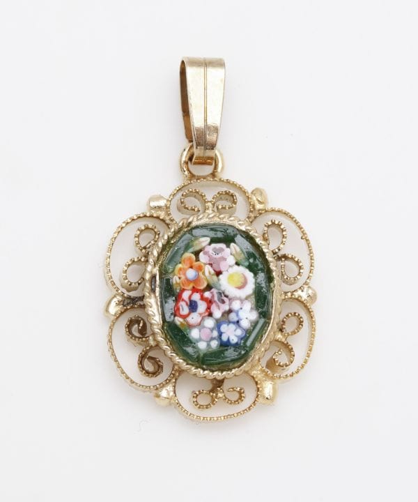 ベネチアンガラス】モザイクペンダントトップ(ROUND ASST): 『欧州航路』