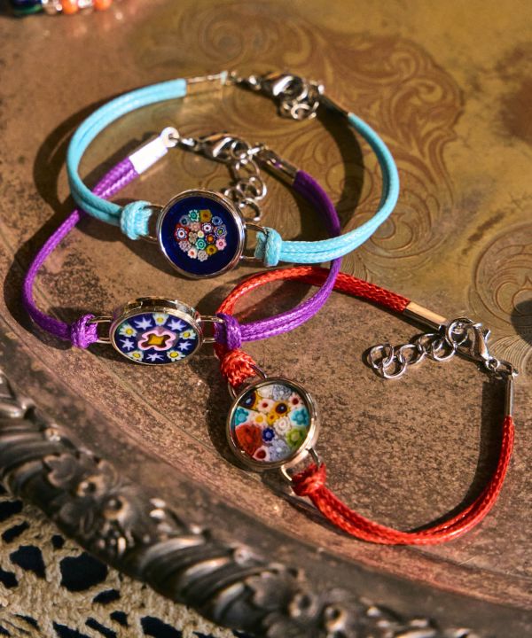 ベネチアンガラス】パオリーナブレス(BLACK ASSORT): 『欧州航路』