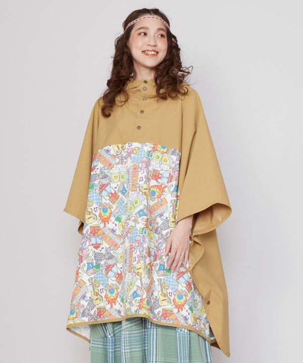 ポプカラレインポンチョ【Amina×grn×POP FIRE】(WHITE): 『チャイハネ