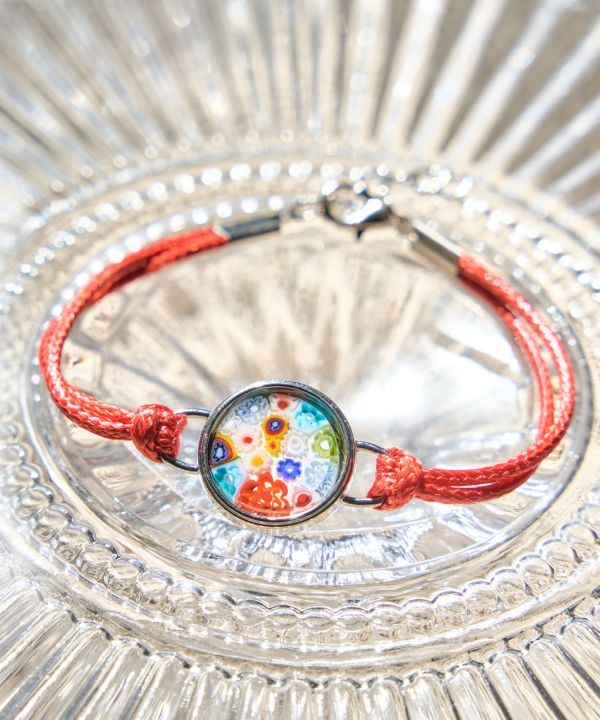 ベネチアンガラス】パオリーナブレス(RED ASSORT): 『欧州航路』