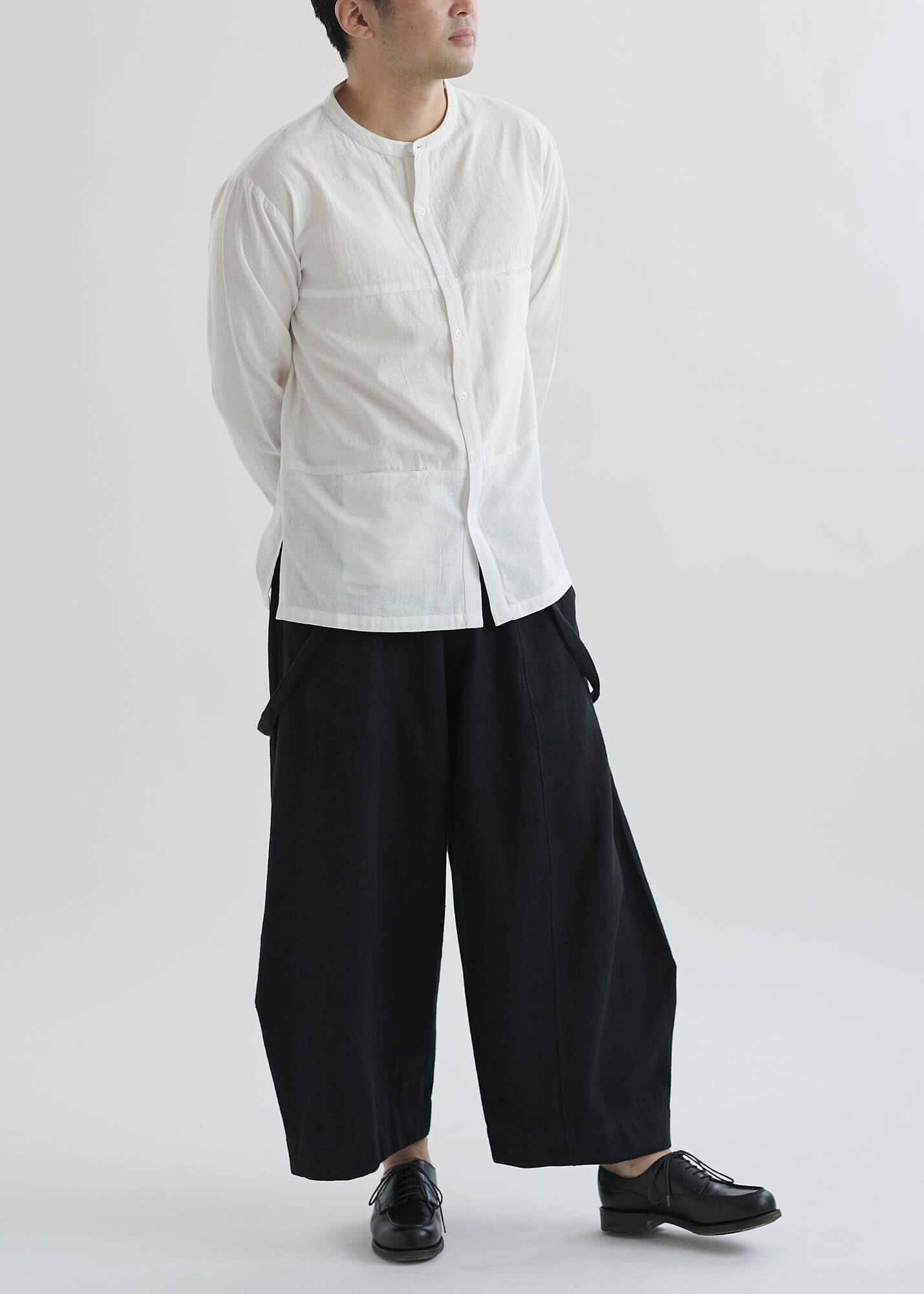 デニムカディサスペンダーワイドパンツ| CALICO キヤリコ：インド手