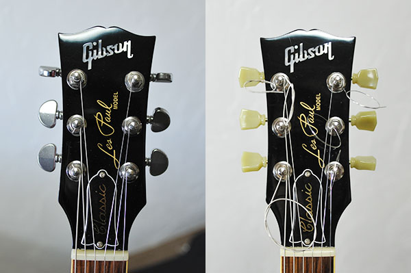 ギブソン・レスポールクラシックのペグを「グローバー」から