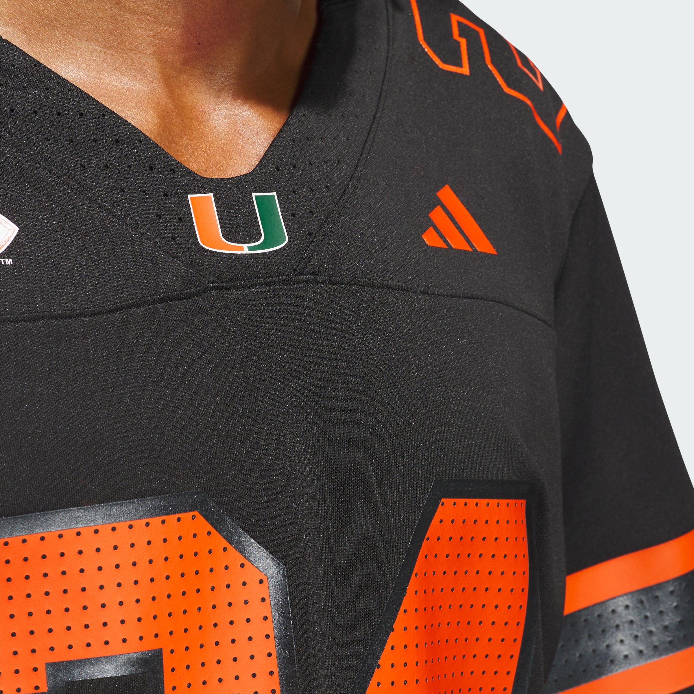 Miami Hurricanes adidas #24 Premier Strategy Football Jersey - Black