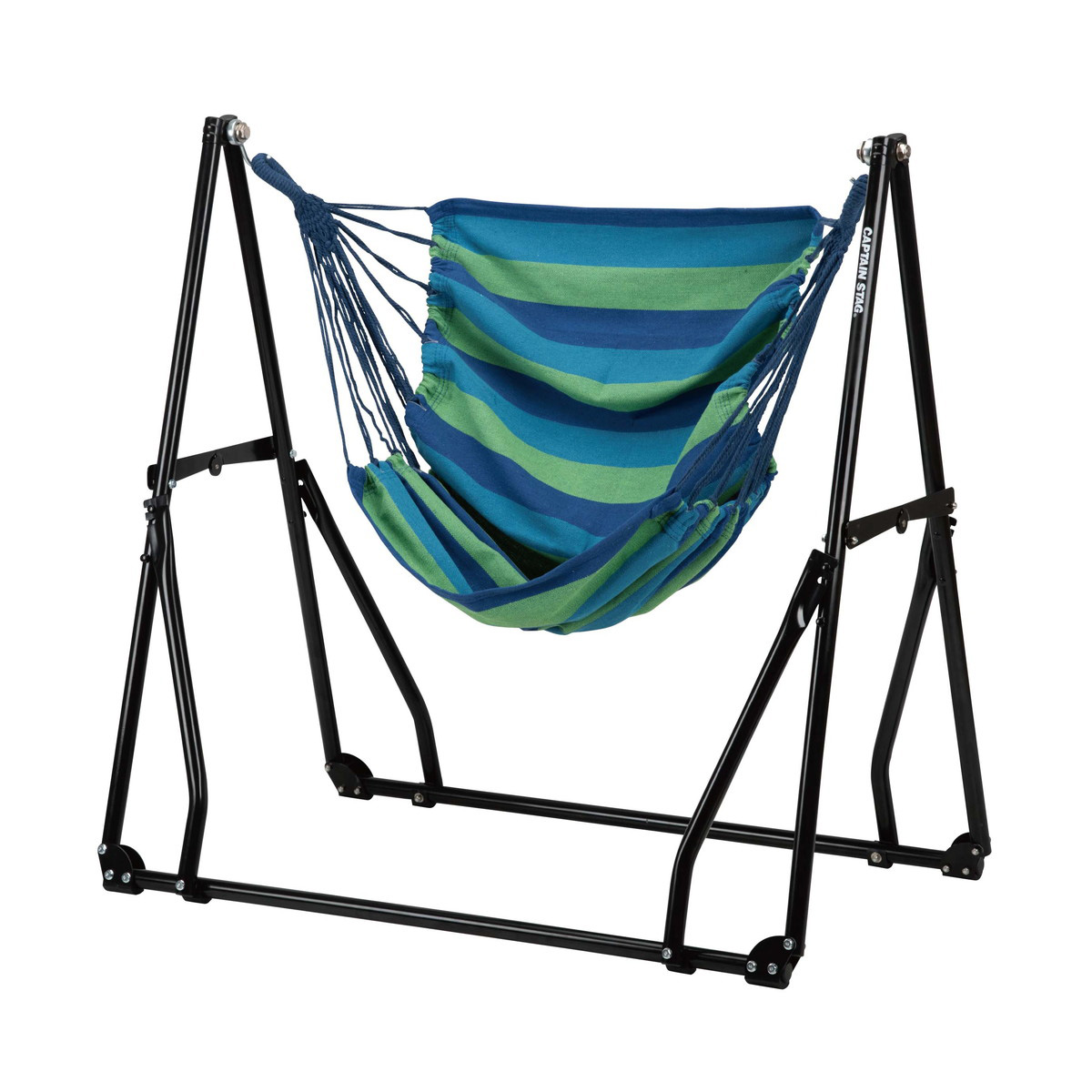スチールポール 3WAYハンモックセット(グリーン・ブルー) - アウトドア
