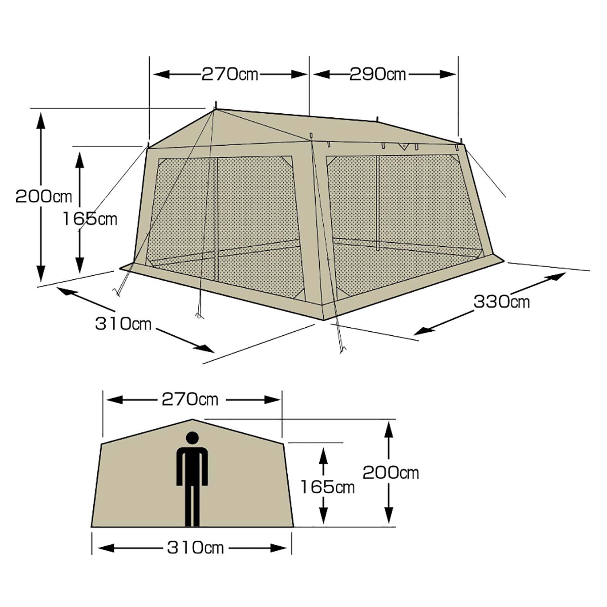 モンテ メッシュタープ - アウトドア・キャンプ用品 - キャプテンスタッグ