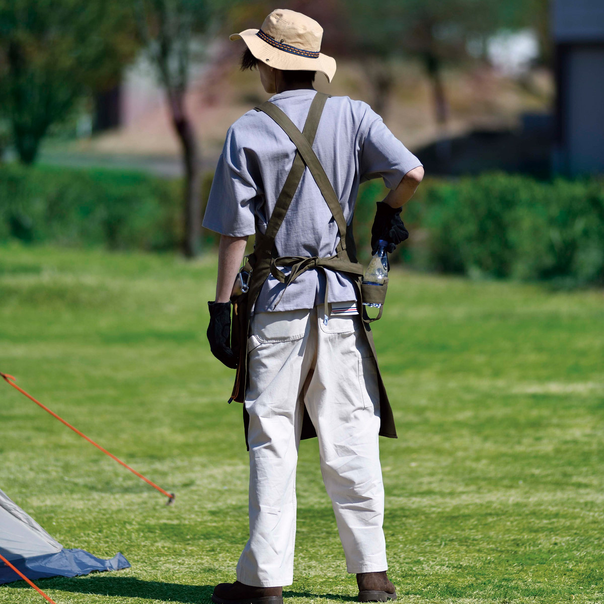 FIRE PROOF ワークエプロン(オリーブ) - アウトドア・キャンプ用品