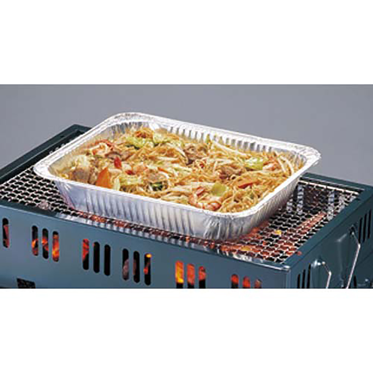 アルミバーベキュー深型プレート2枚組 - アウトドア・キャンプ用品