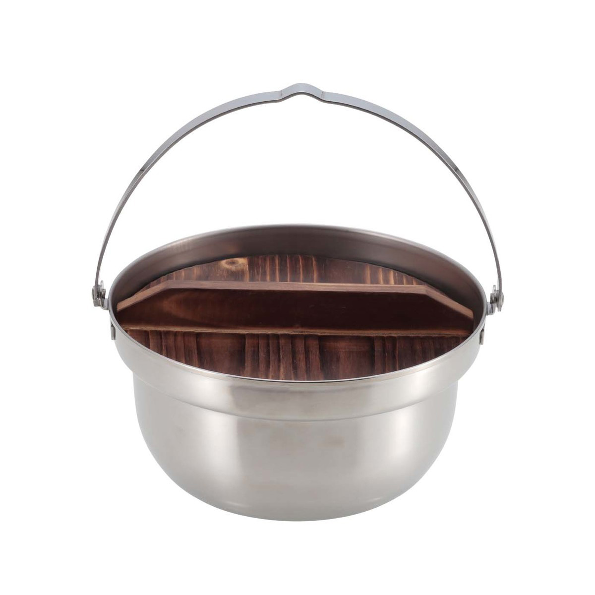 木蓋付きキャンプ焚火鍋 18cm - アウトドア・キャンプ用品