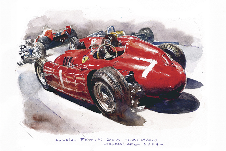 クルマのある空間を水彩画と鉛筆で表現する／溝呂木陽さんの代表作