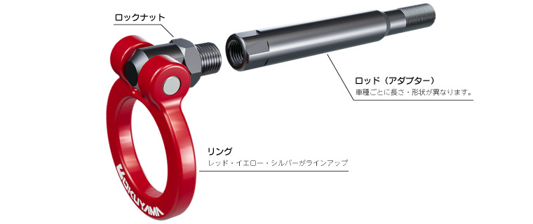 フリップアップトーイングフック・可倒式牽引フック