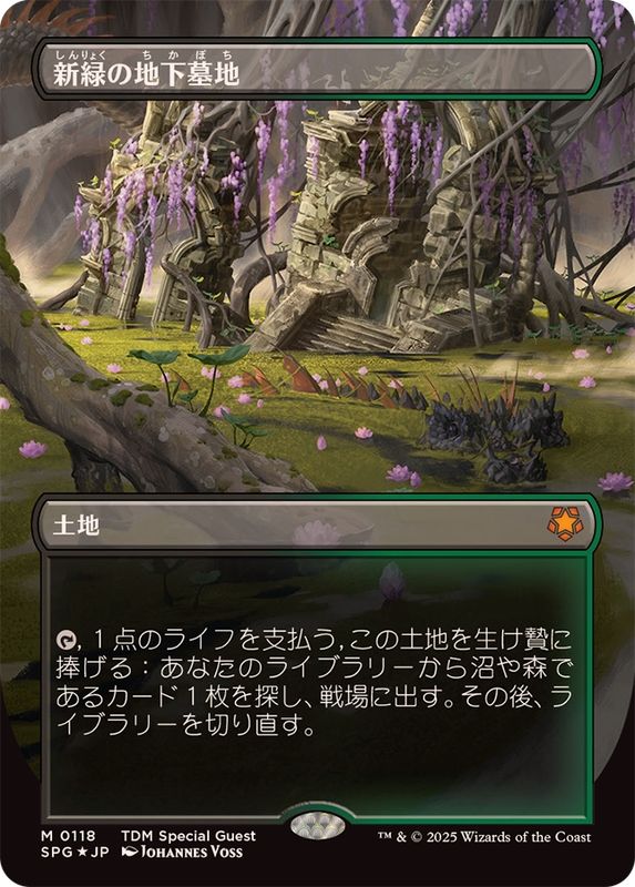 ドラゴンスケイルFOIL)新緑の地下墓地/Verdant Catacombs《日本語》【SPG】