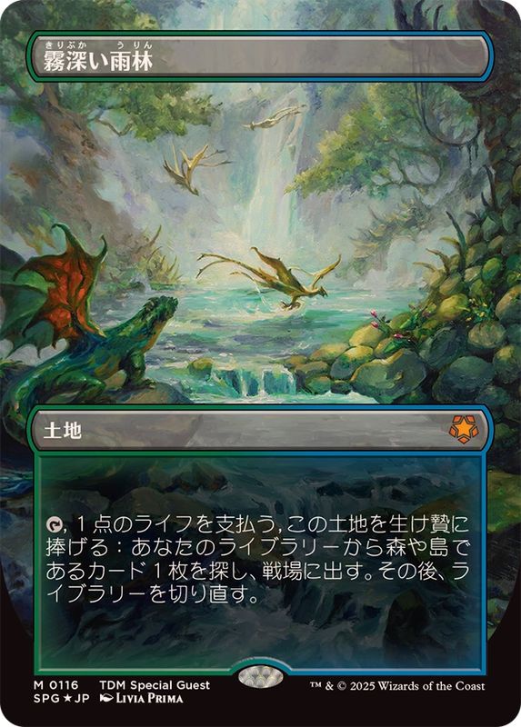 ドラゴンスケイルFOIL)霧深い雨林/Misty Rainforest《日本語》【SPG】