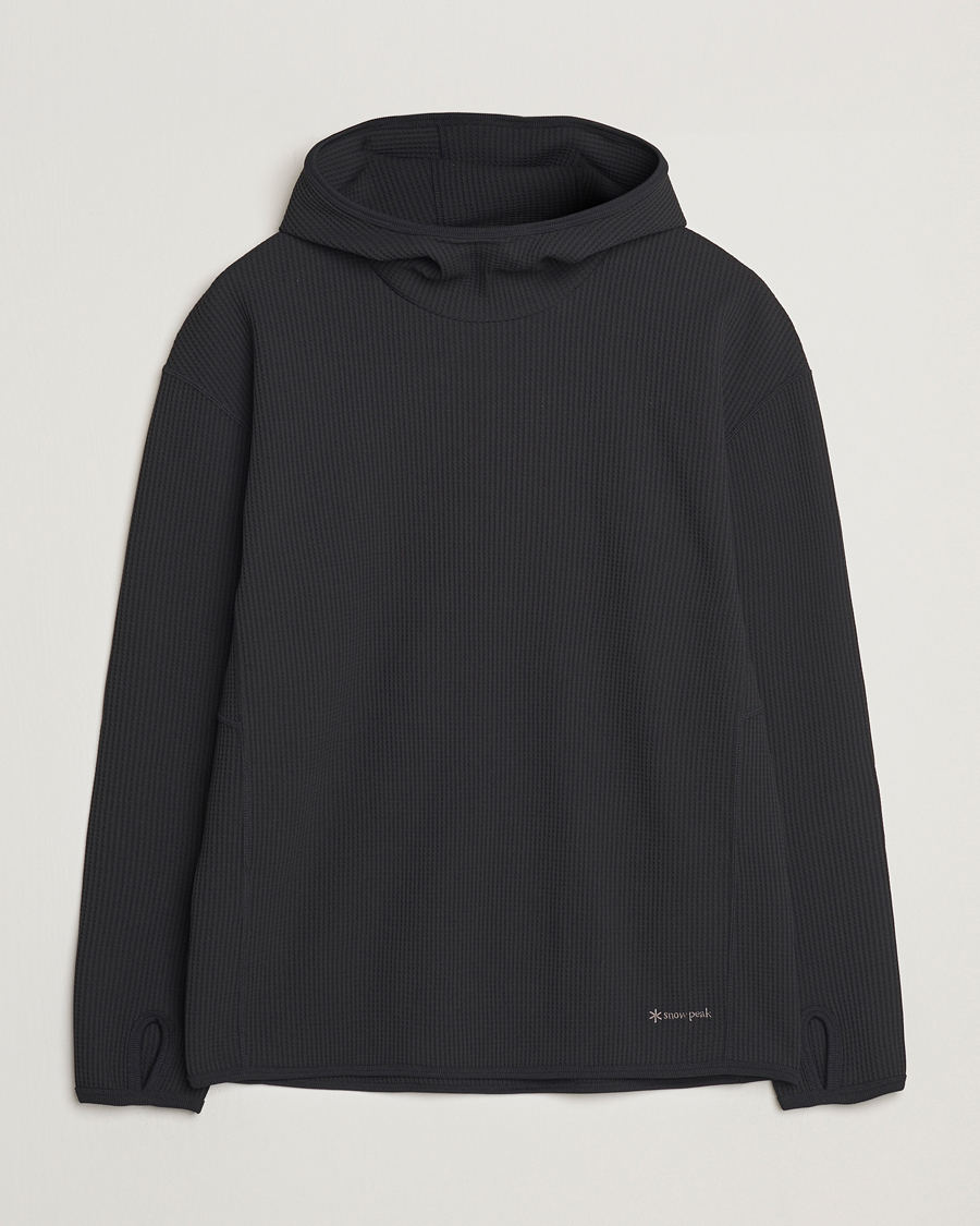 Snow Peak Dry Waffle Hoodie Black at CareOfCarl.com