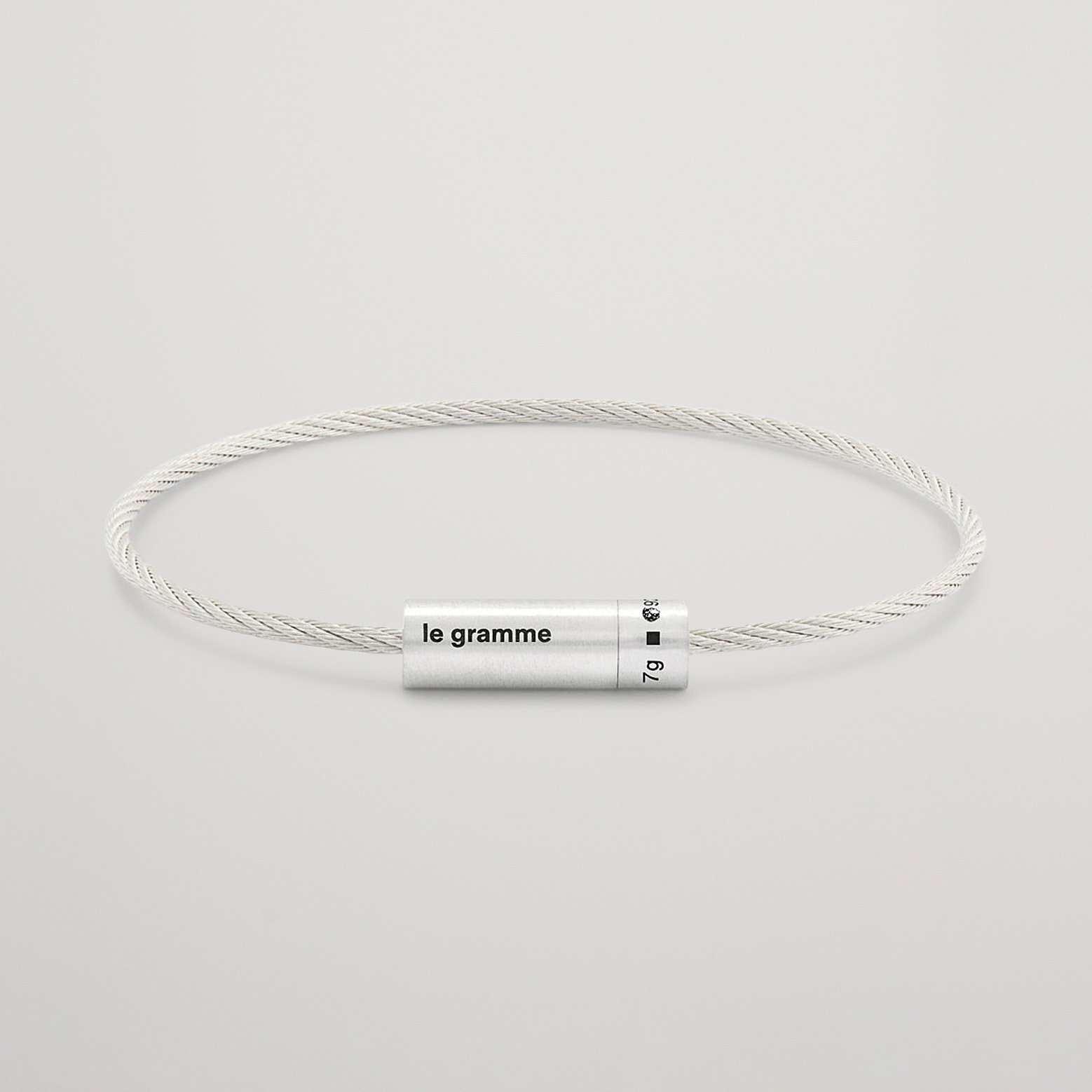 LE GRAMME Cable Bracelet Brushed Sterling Silver 7g at CareOfCarl.com