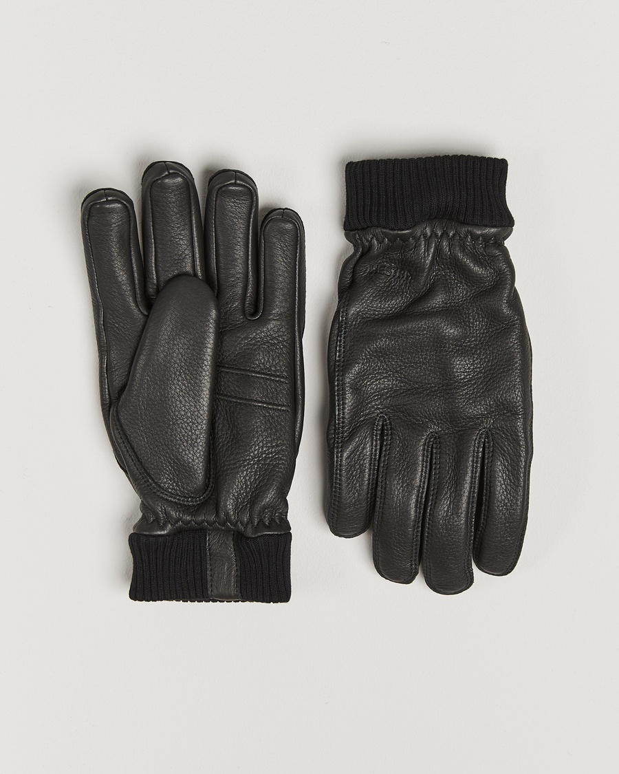 Giorgio Armani Lamb Leather Gloves Black at CareOfCarl.com