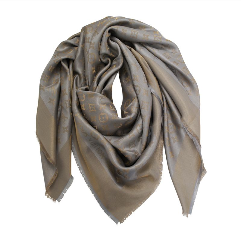 ルイヴィトンモノグラムスカーフシャンパンカラー