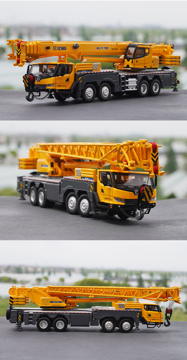 1:50 Xcmg Xct75 75ton Mobile Heavy Crane Metal Truck Model Alloy