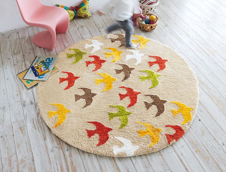 150cm×150cmラグマット「FLOCK/フロック」 円形｜通販専門店