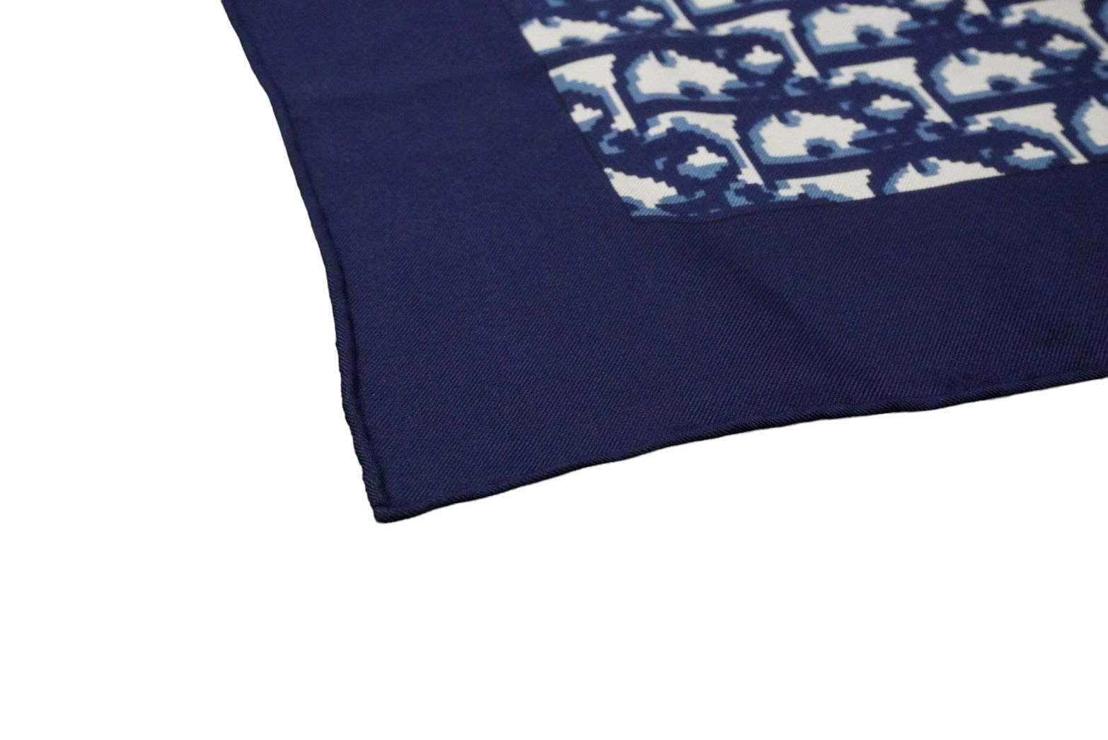 美品】Christian Dior スカーフ ネイビー タグ付き 56× 56 希少