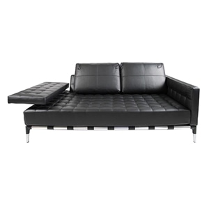 Cassina（カッシーナ）241-00 PRIVE オットマン 黒革（13X606
