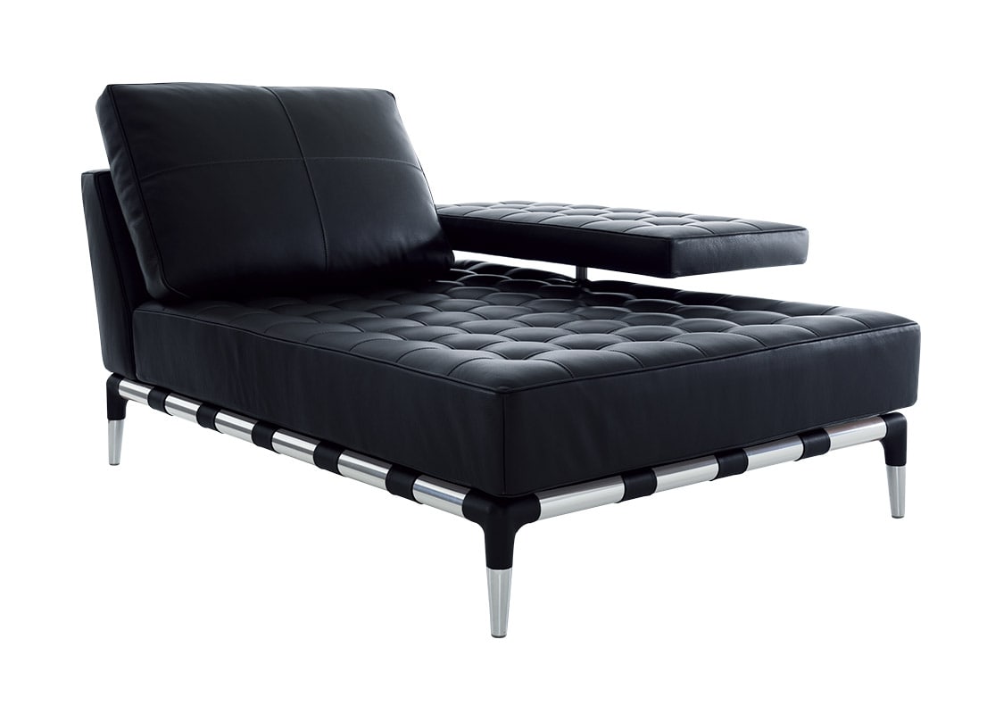 Cassina（カッシーナ）241-21 PRIVE 1人掛ロングシート 黒革（13X606