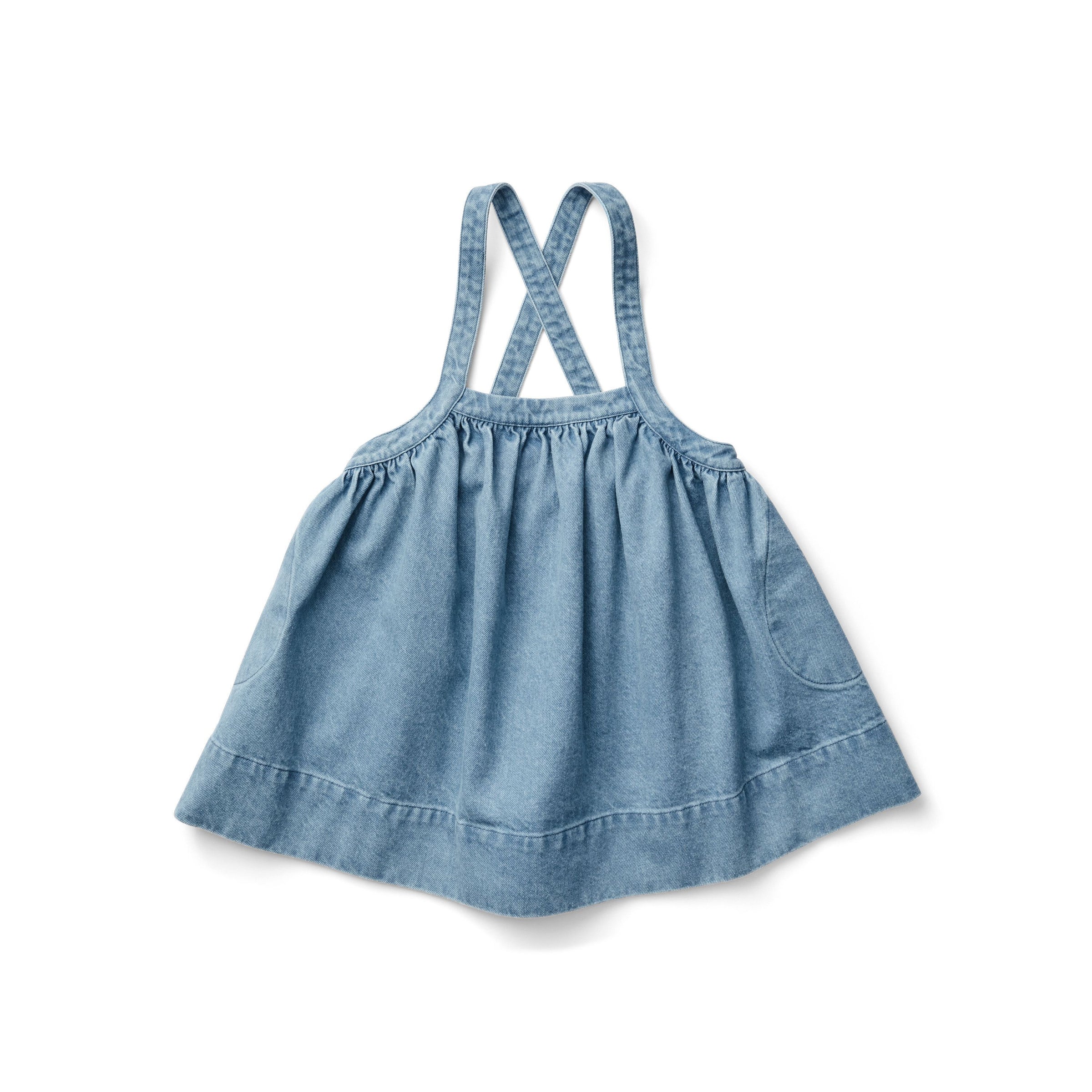 Soor Ploom Eloise Pinafore - Light Denim – Casp Baby Mommy & Me