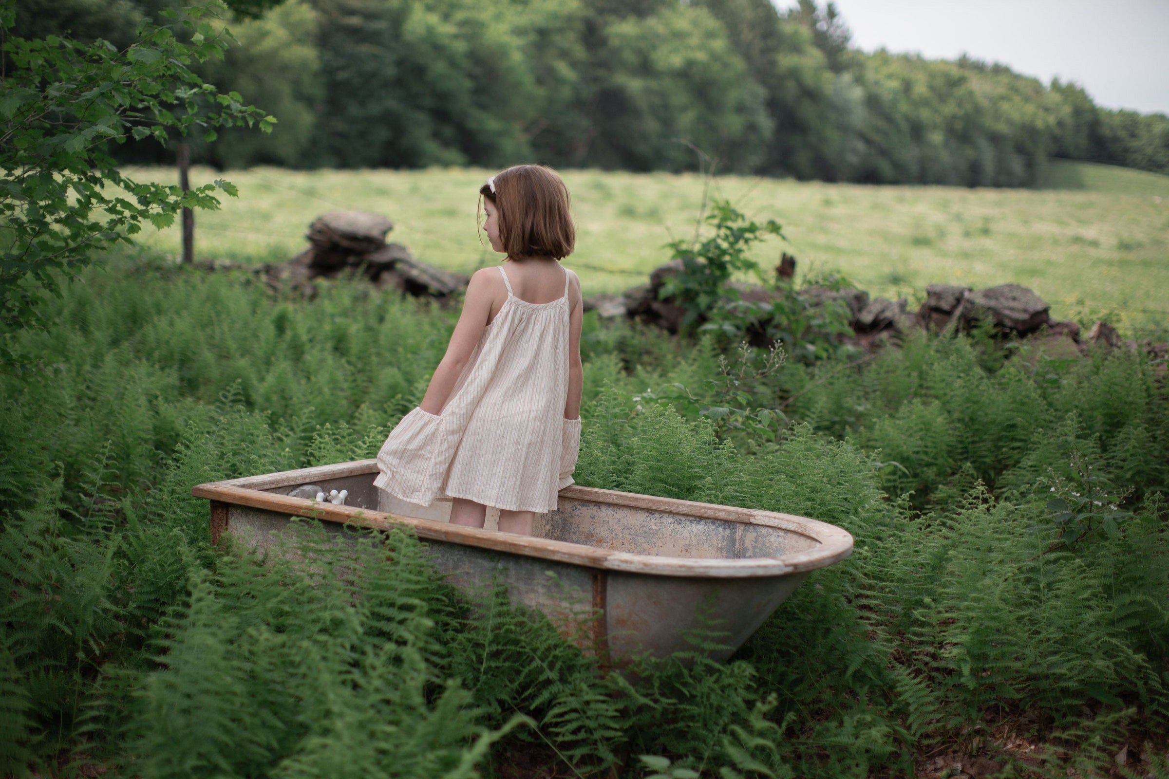 Soor Ploom Prim Dress - Chalk Stripe – Casp Baby Mommy & Me Boutique