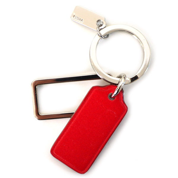 COACH】コーチ レザー ハング タグ チャーム キーリング キーホルダー