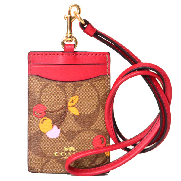 COACH】コーチ コーティングキャンパス シグネチャー さくらんぼ