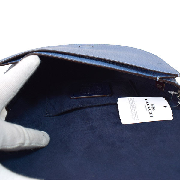 COACH】コーチ ぺブルレザー エレン ロゴ クロスボディ 三日月 ハーフ