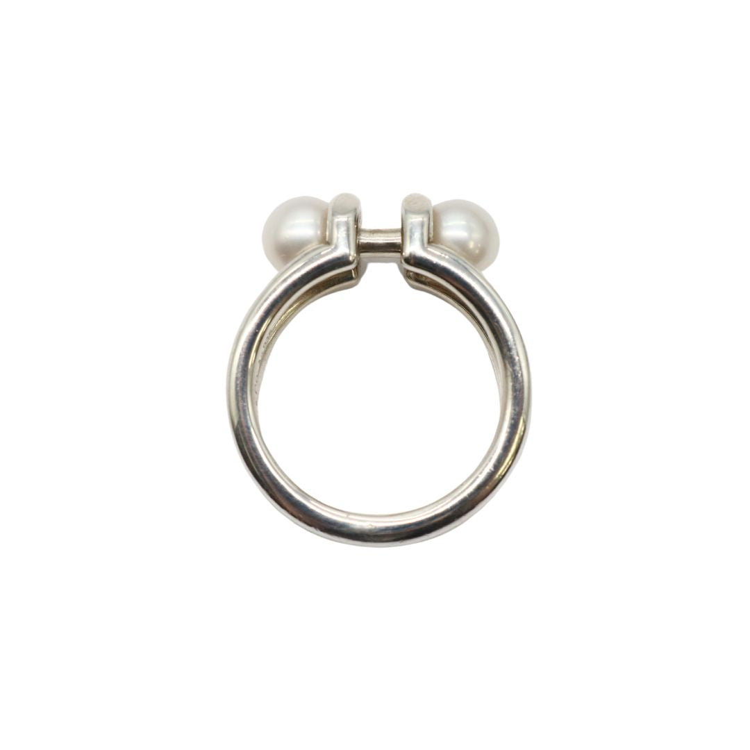 Tiffany & Co.【ティファニー】ハードウェア ダブルパール リング