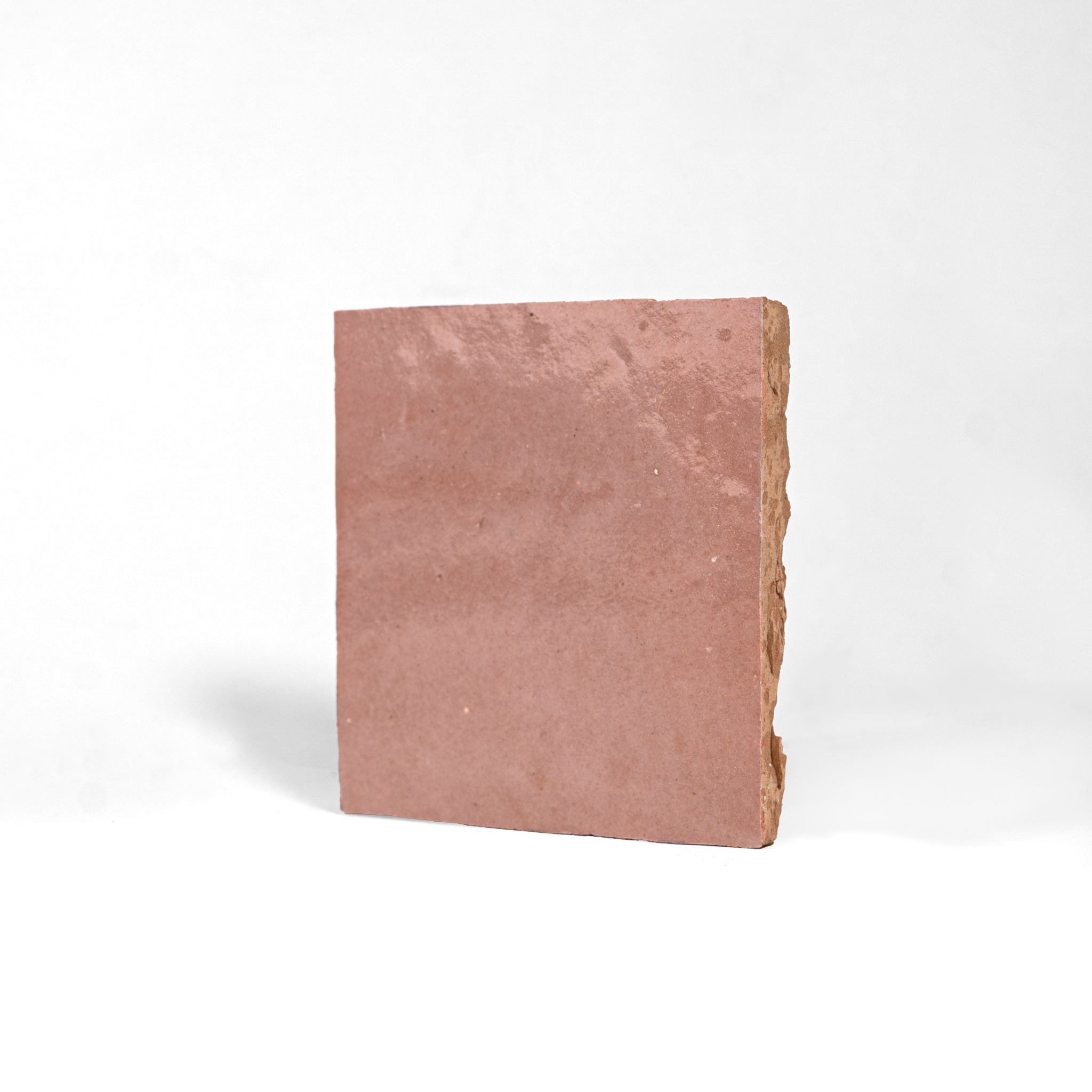 Handmade Moroccan Zellige 4x4 Blush Pink Terracotta Tile | Cemento