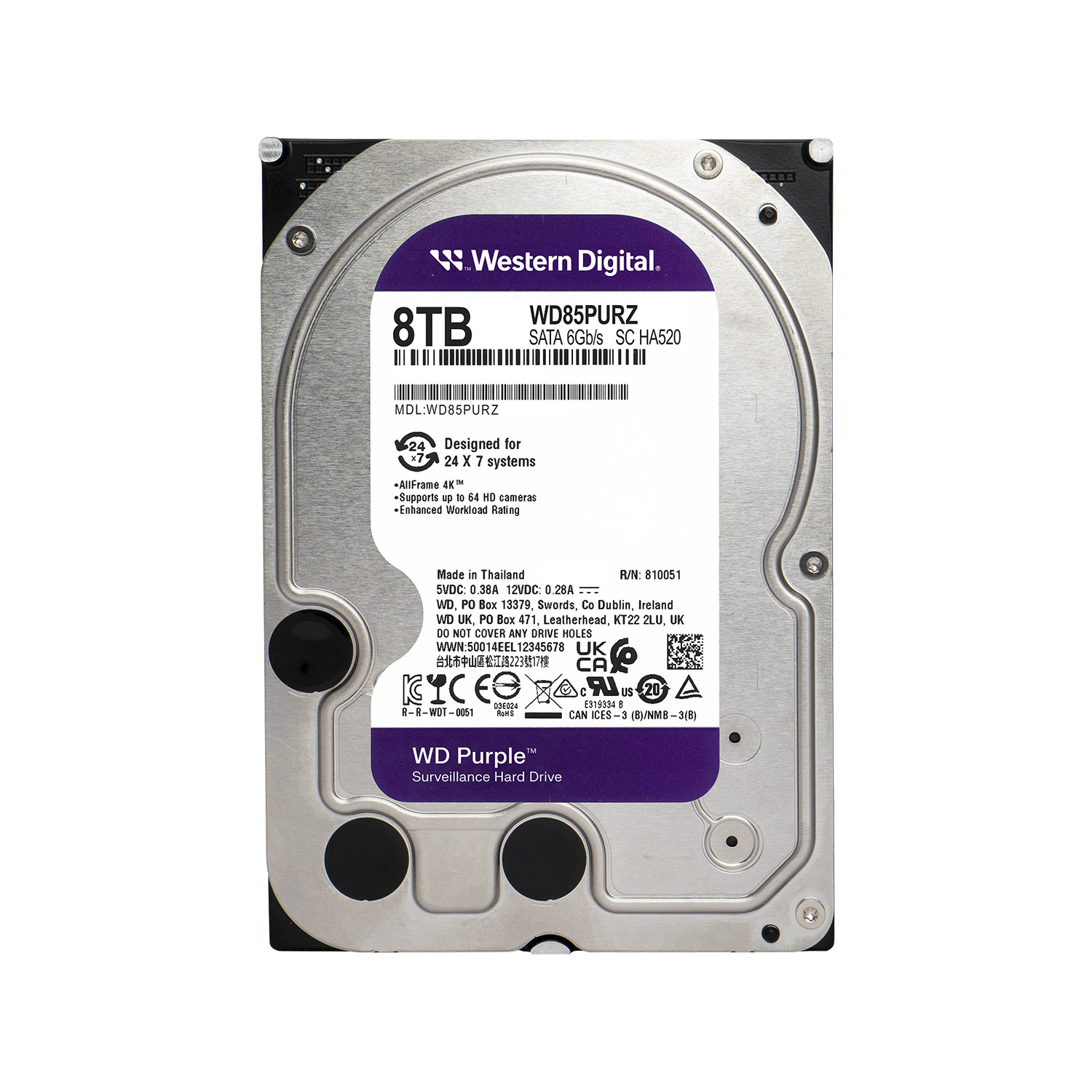 WD85PURZ | WD85PURZ | WesternDigital WD Purple セキュリティ