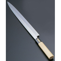 佐文 本焼 鏡面仕上 柳刃(木製サヤ付)(片刃) ASB-51 30cm｜業務用厨房